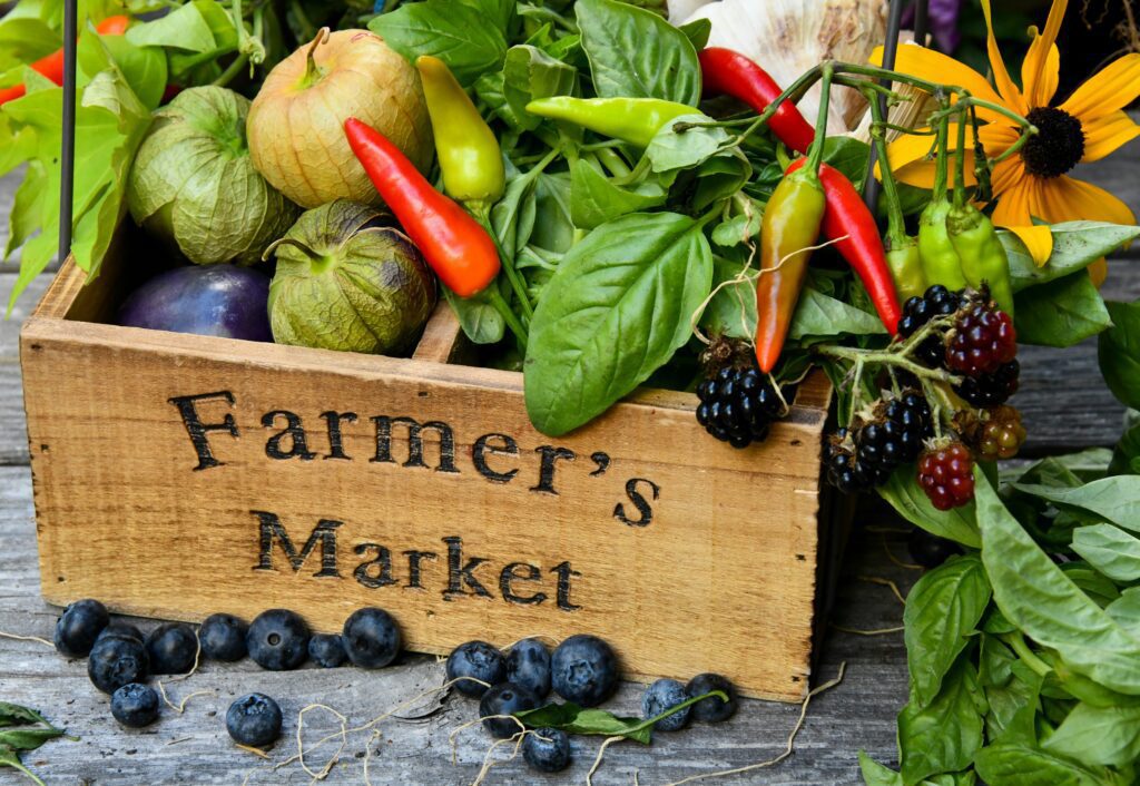 Farmers Market Wood Crate