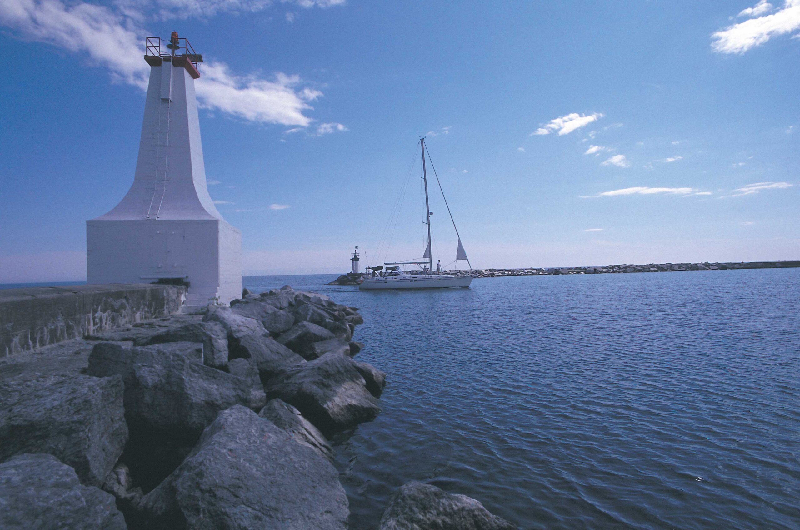 The Lighthouse at the Cobourg Harbour, entrance to Cobourg Marina.